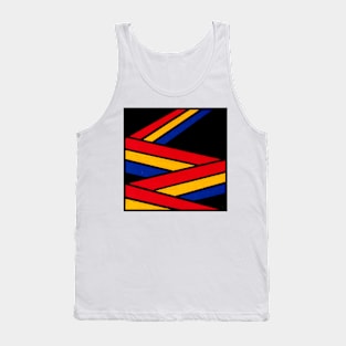 Mondrian Inspired Geometric Abstract Acrylic Painting XV Tank Top